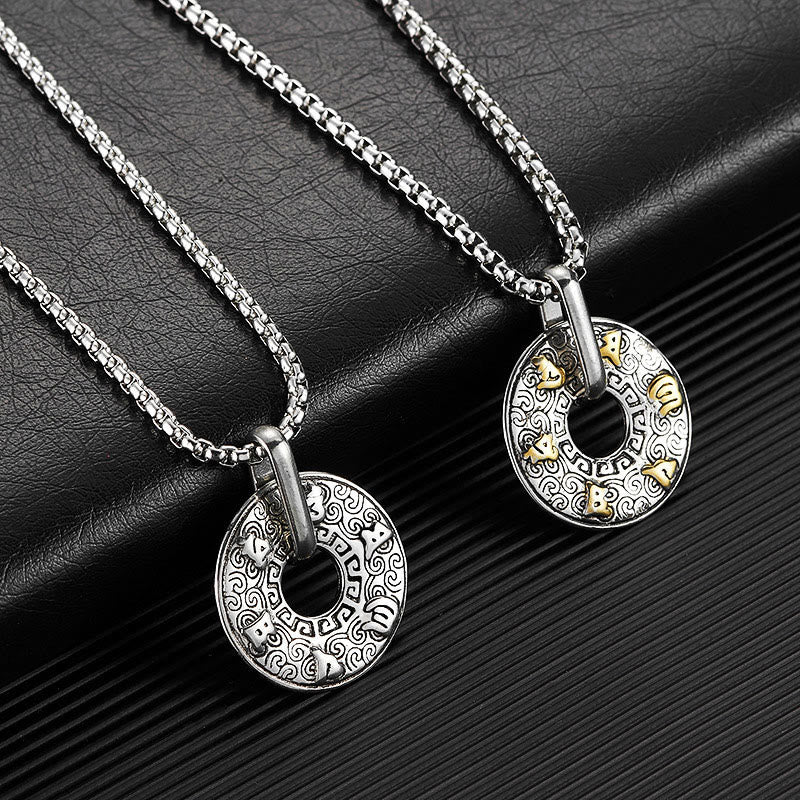 Buddha Stones tibetano Om Mani Padme Hum paz hebilla creatividad collar colgante - image 2