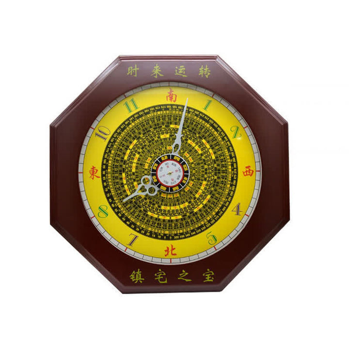 Reloj de pared con mapa de energía de equilibrio de mapa Feng Shui Bagua