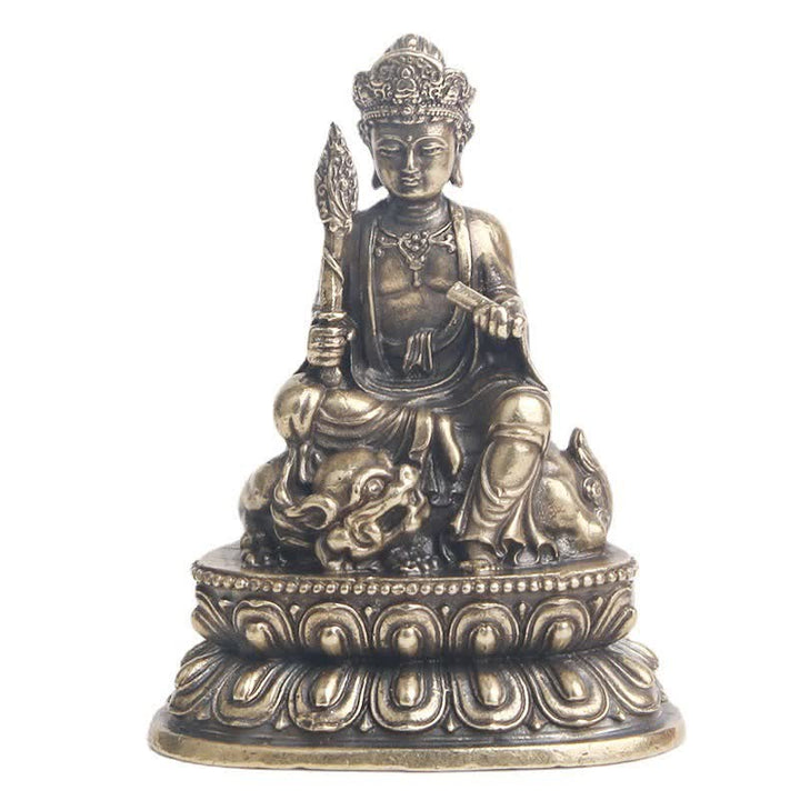 Decoración de estatua de cobre Manjusri Bodhisattva Serenity