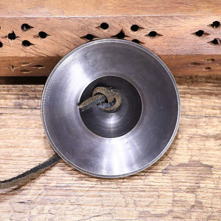 Campana tibetana Tingsha de cobre, decoración de la suerte con bolsa