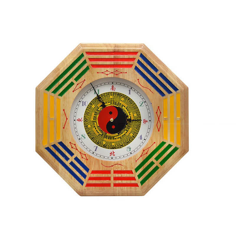 Reloj de pared con mapa de energía de equilibrio de mapa Feng Shui Bagua