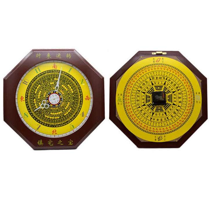 Reloj de pared con mapa de energía de equilibrio de mapa Feng Shui Bagua