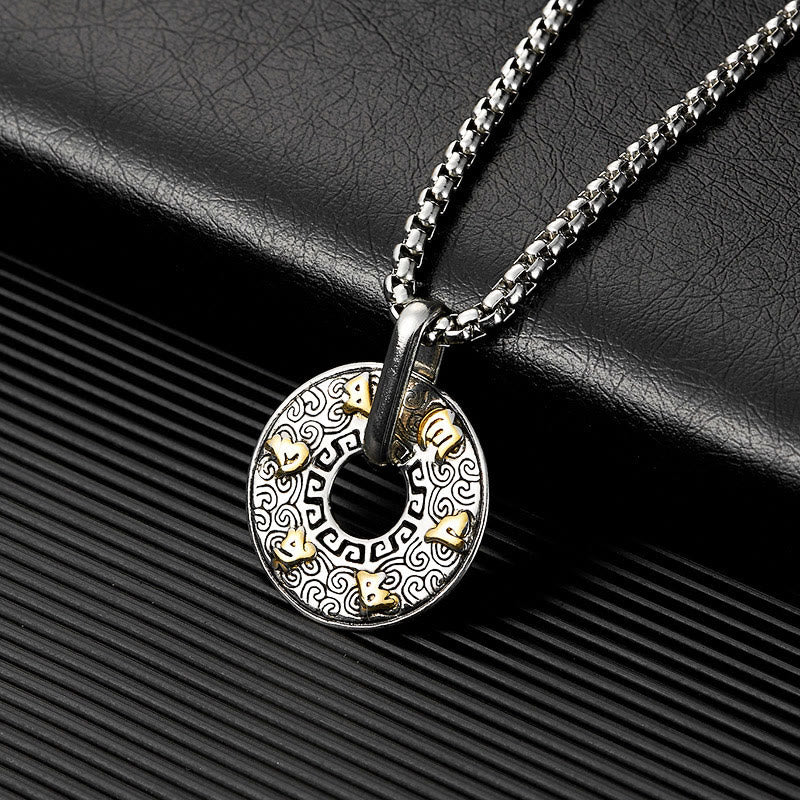 Buddha Stones tibetano Om Mani Padme Hum paz hebilla creatividad collar colgante - image 3