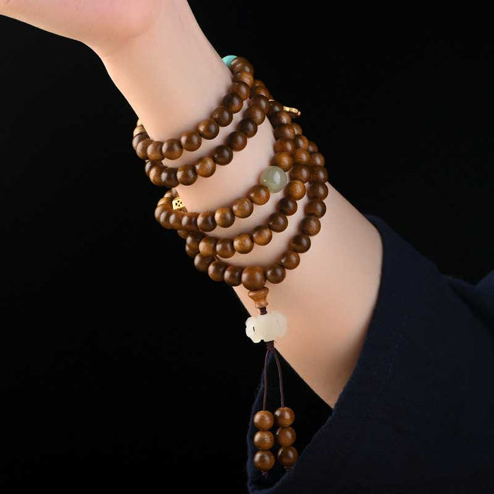 Pulsera Calma de Protección de Palosanto Tibetano Mala