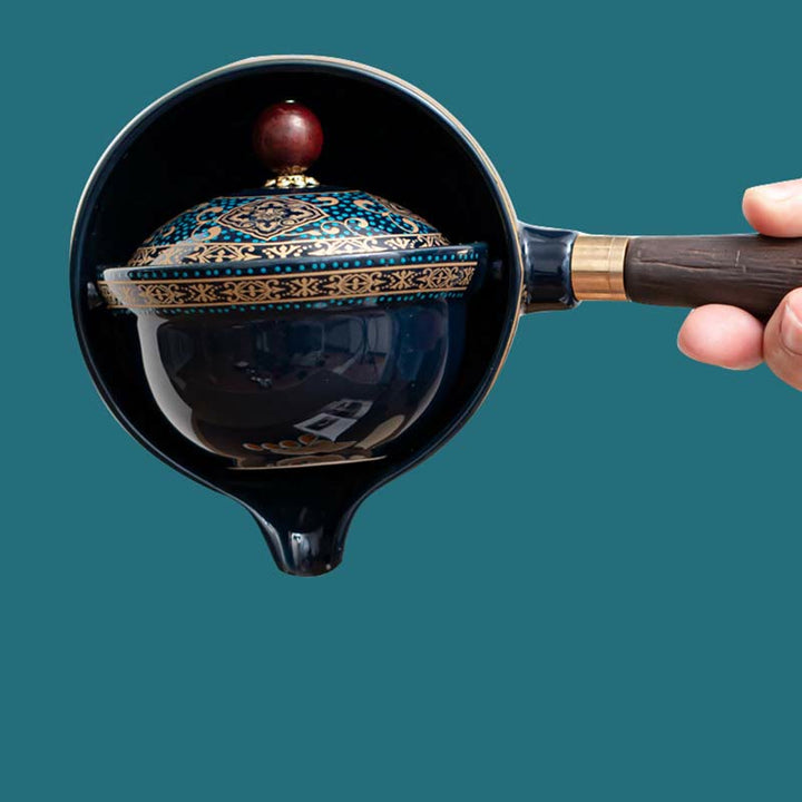 Juego de té chino Gongfu con Buddha Stones , tetera de cerámica, bolsa de regalo portátil