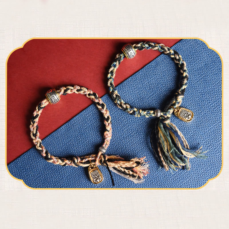 Pulsera hecha a mano con Buddha Stones Zakiram diosa de la riqueza Om Mani Padme Hum Paz