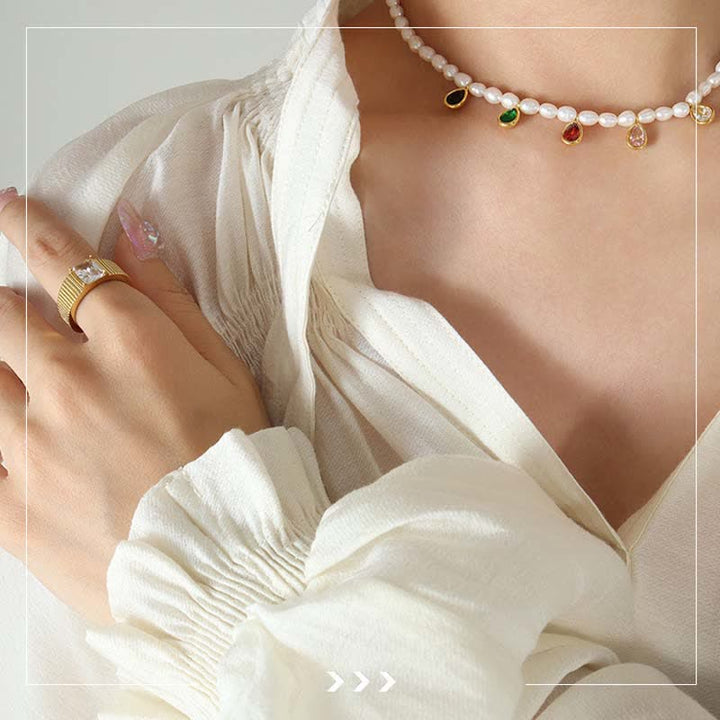 Colgante de collar de pureza de piedra de cristal de perla