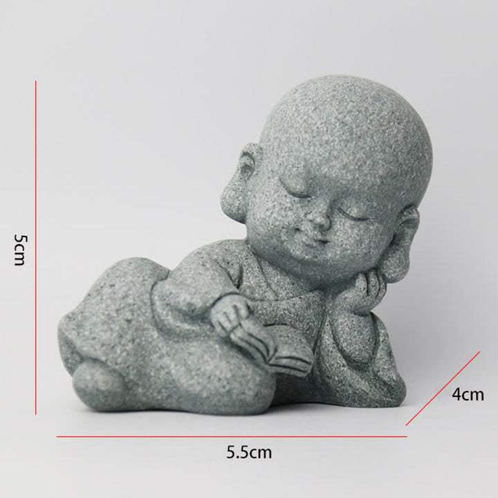 Buddha Stones meditación oración monje estatua de Buda serenidad decoración del hogar