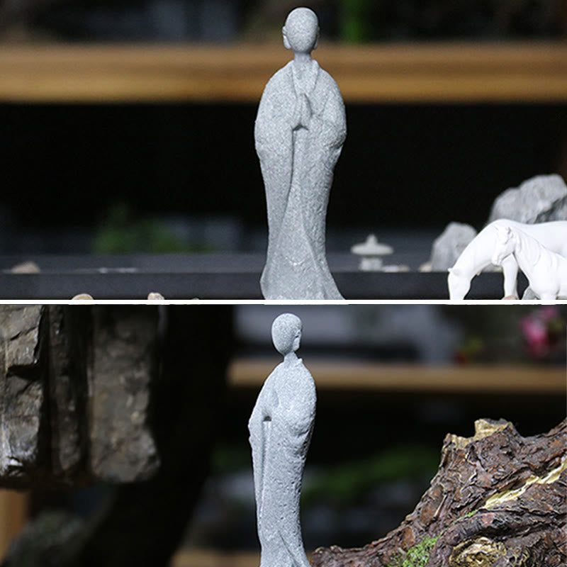 Buddha Stones Meditación Buda Monje Serenidad Decoración del Hogar