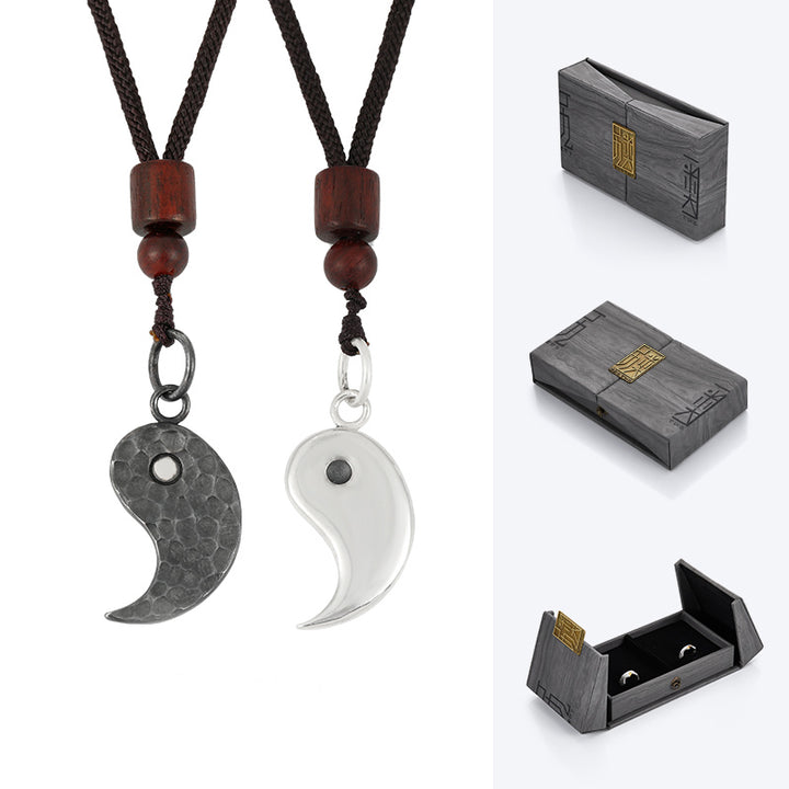 Collar con colgante de armonía Yin Yang de plata de ley 990 con Buddha Stones - Yin y Yang - image 15