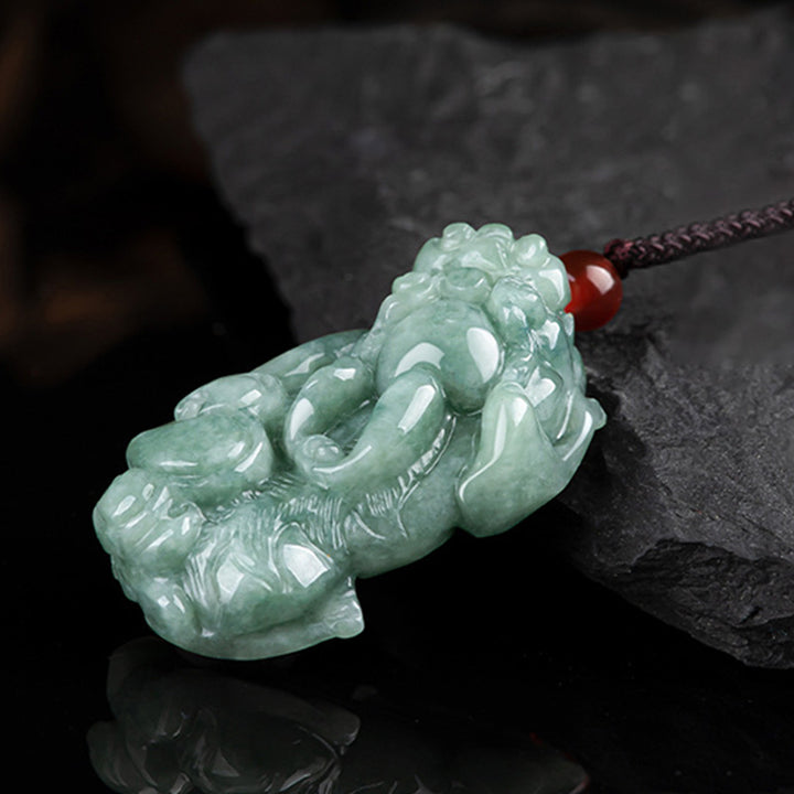 Buddha Stones Jade PiXiu Riqueza Suerte Collar Colgante - image 6