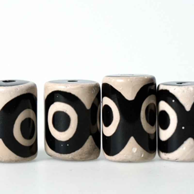 Pulsera de pareja de protección de cobre con cuentas Dzi de madera de ébano y Buddha Stones