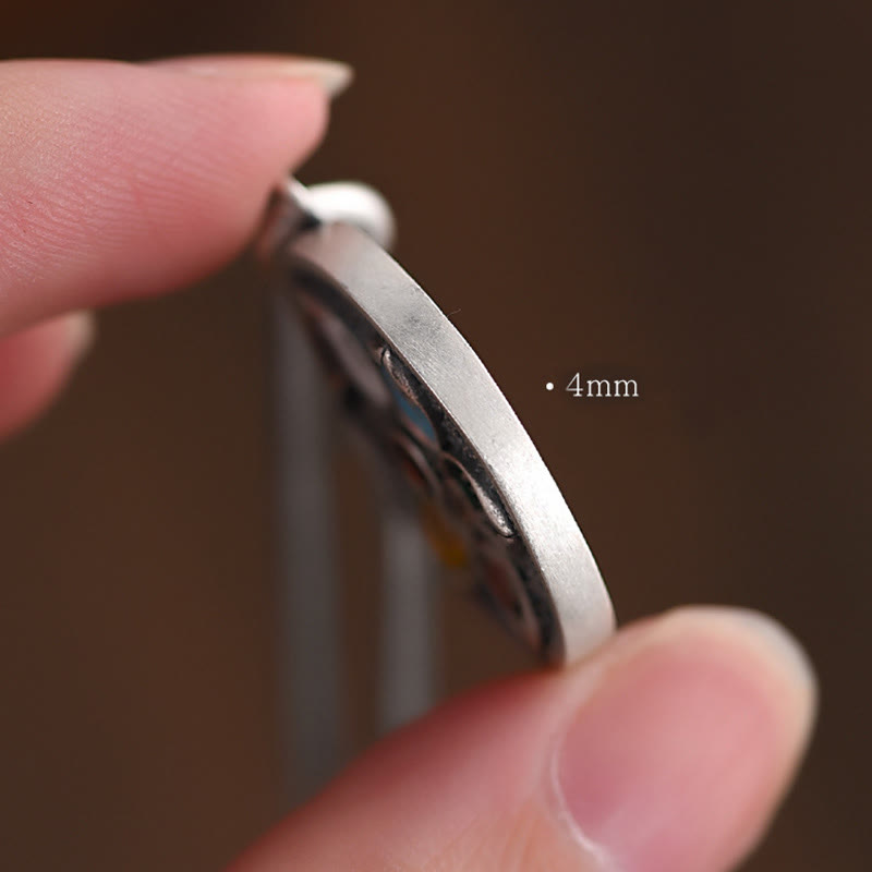 Collar con colgante de pureza de Om Mani Padme Hum tibetano con Buddha Stones - image 9