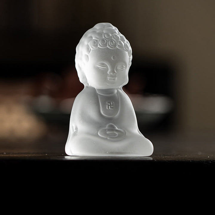 Buddha Stones Mini Tathagata Buda Liuli Serenity Decoración de escritorio