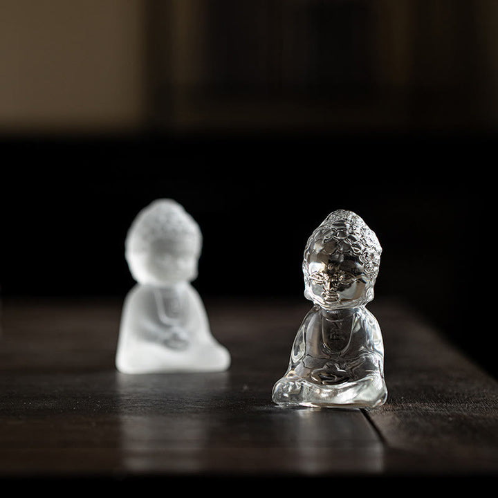 Buddha Stones Mini Tathagata Buda Liuli Serenity Decoración de escritorio