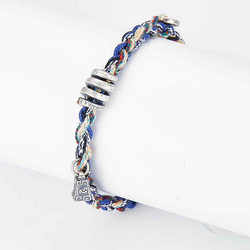 Pulsera de bendición hecha a mano con dije de escamas de monedas de plata de ley 925 con Buddha Stones - image 10