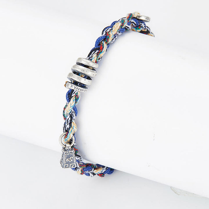 Pulsera de bendición hecha a mano con dije de escamas de monedas de plata de ley 925 con Buddha Stones - image 10