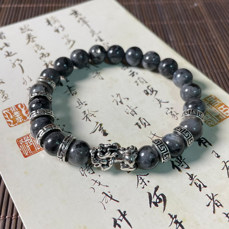 Pulsera PiXiu Power con piedra brillante negra de Buddha Stones