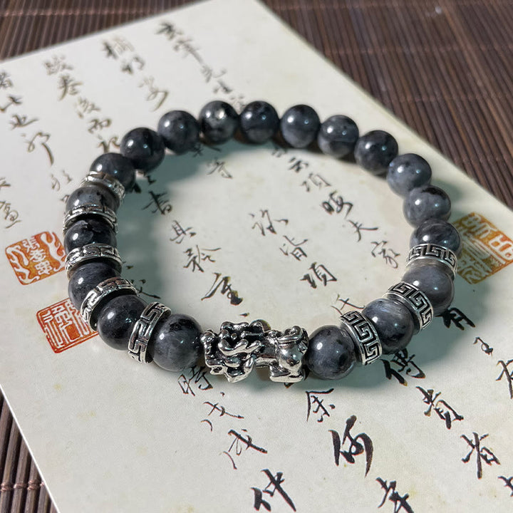 Pulsera PiXiu Power con piedra brillante negra de Buddha Stones