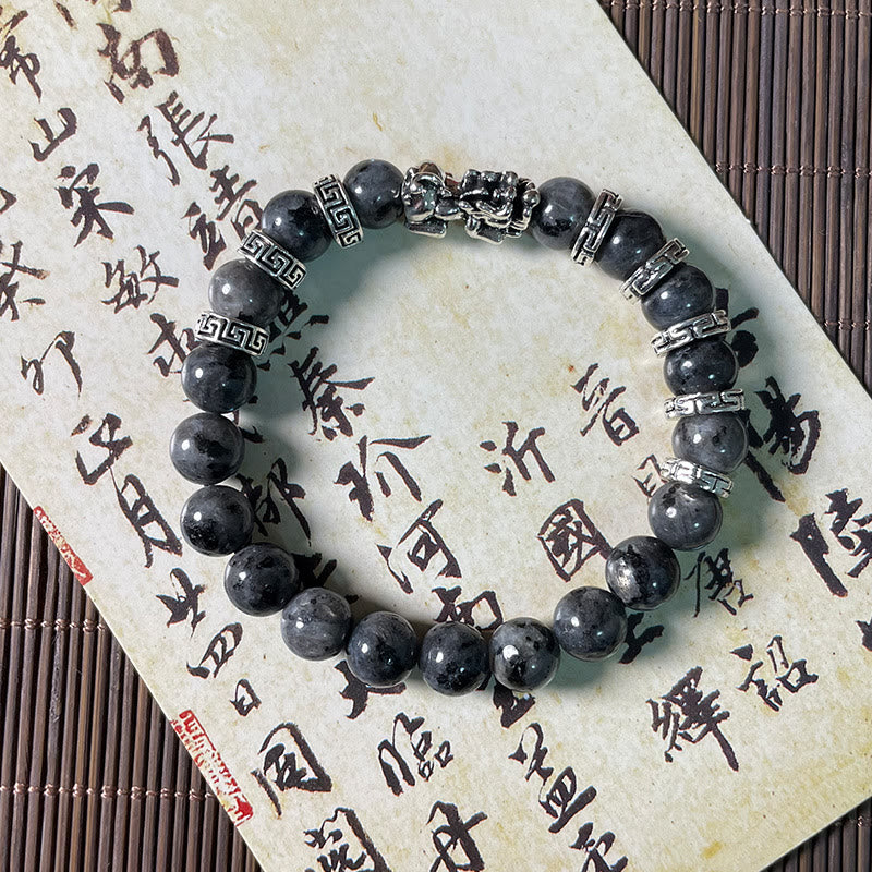 Pulsera PiXiu Power con piedra brillante negra de Buddha Stones