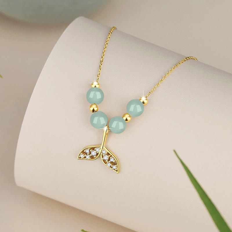 Colgante de collar de la suerte con cuentas de jade hetiano de plata de ley 925 con Buddha Stones - image 1