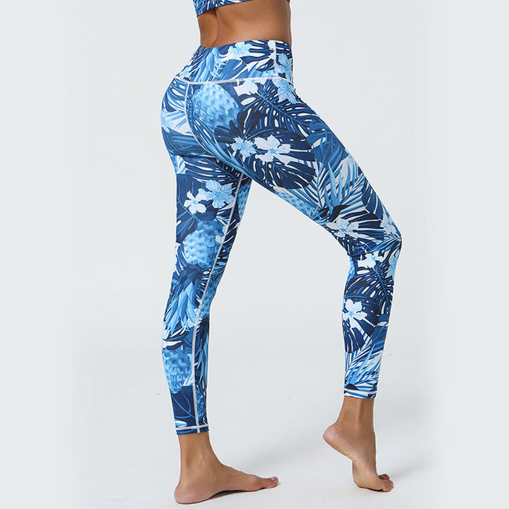 Pantalones de yoga para mujer con estampado de Buddha Stones, flores, hojas, dientes de león, piñas, deportivos, Fitness, cintura alta - image 21
