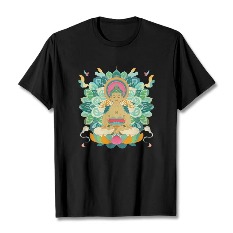 Buddha Stones Butterfly Lotus Camiseta inspirada en Buda - Negro - 2XL - image 4
