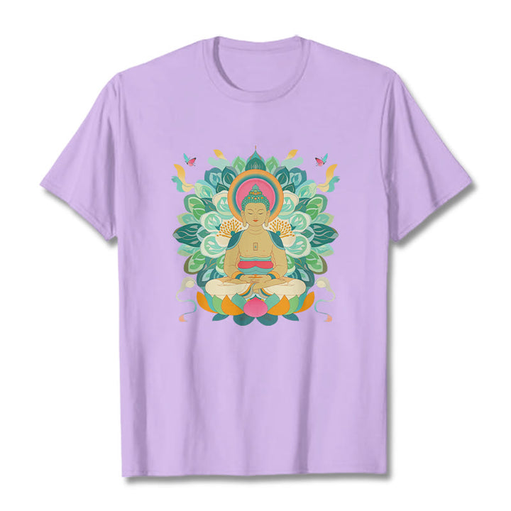 Buddha Stones Butterfly Lotus Camiseta inspirada en Buda - Ciruela - 2XL - image 16
