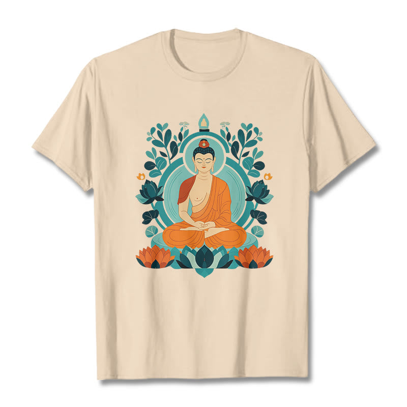 Camiseta de Meditación de Buda con Piedras de Loto - Sopa de mariscos - 2XL - image 7