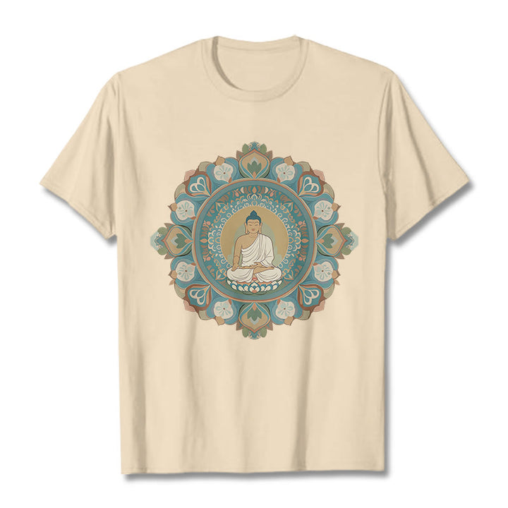 Camiseta de Flores de Mandala de Piedra de Buda - Sopa de mariscos - 2XL - image 10