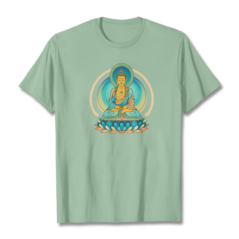 Camiseta de Buda de Piedras de Loto - Verde pálido - 2XL - image 14