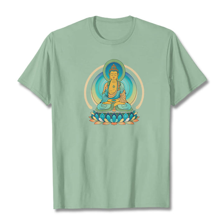 Camiseta de Buda de Piedras de Loto - Verde pálido - 2XL - image 14