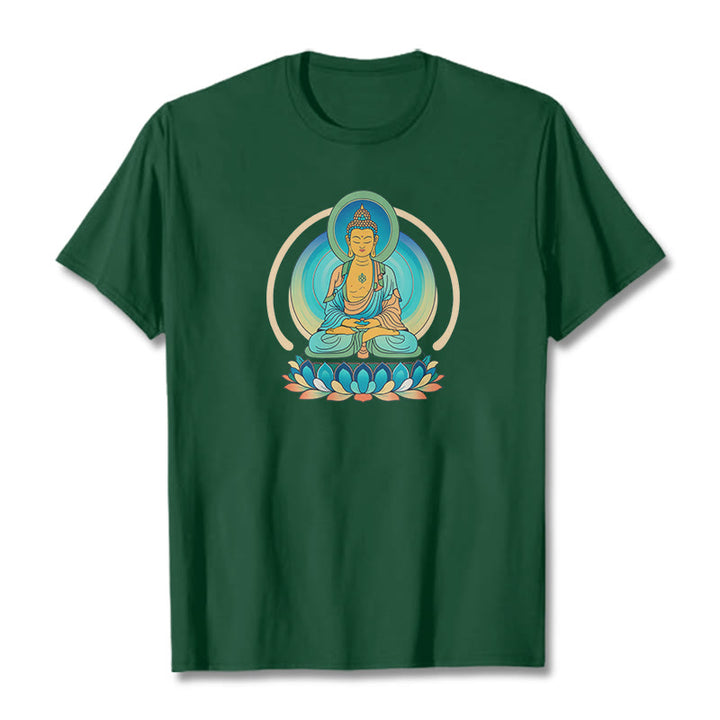 Camiseta de Buda de Piedras de Loto - Verde bosque - 2XL - image 10