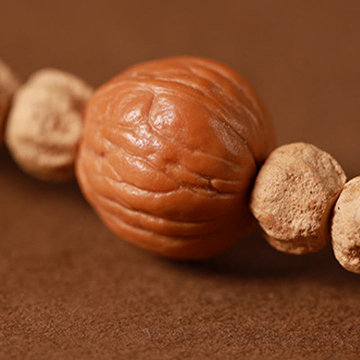 Buda Piedras 108 Cuentas Semillas de Bodhi Ágata Roja Pulsera Mala de Sabiduría Cabeza de Ciervo