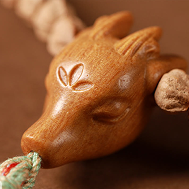 Buda Piedras 108 Cuentas Semillas de Bodhi Ágata Roja Pulsera Mala de Sabiduría Cabeza de Ciervo