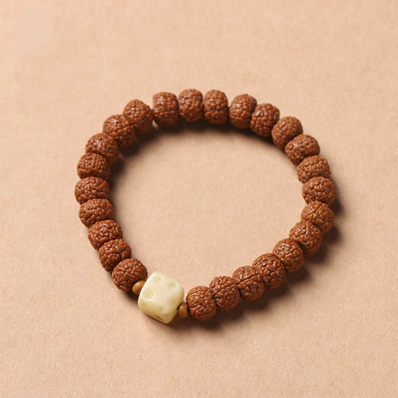 Buda Piedras Semilla de Bodhi Cuenta Dzi de Tres Ojos Amuleto de la Mano de Buda Pulsera de Riqueza