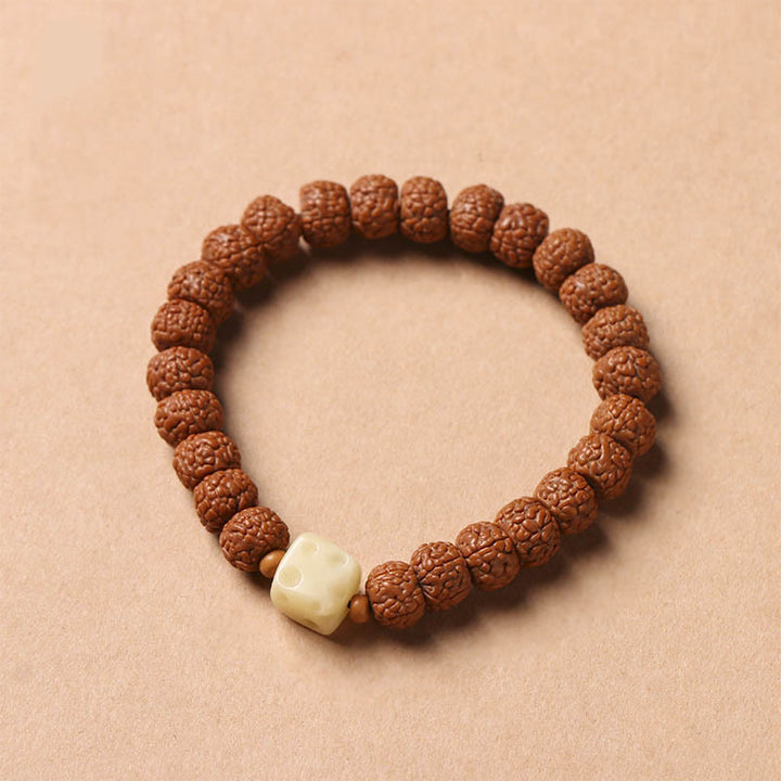 Buda Piedras Semilla de Bodhi Cuenta Dzi de Tres Ojos Amuleto de la Mano de Buda Pulsera de Riqueza