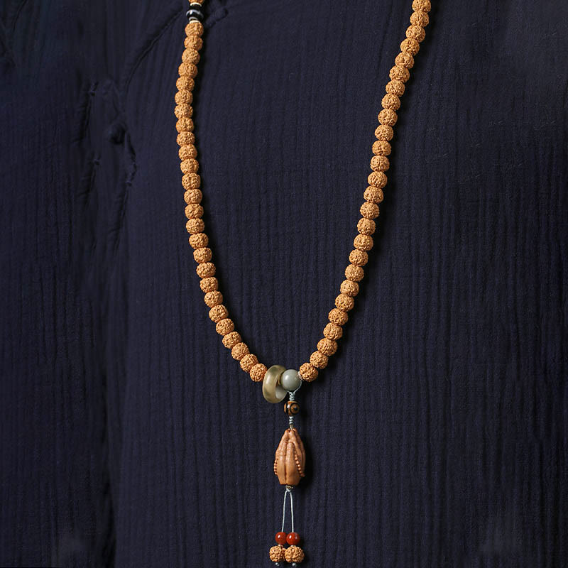 Buda Piedras Semilla de Bodhi Cuenta Dzi de Tres Ojos Amuleto de la Mano de Buda Pulsera de Riqueza