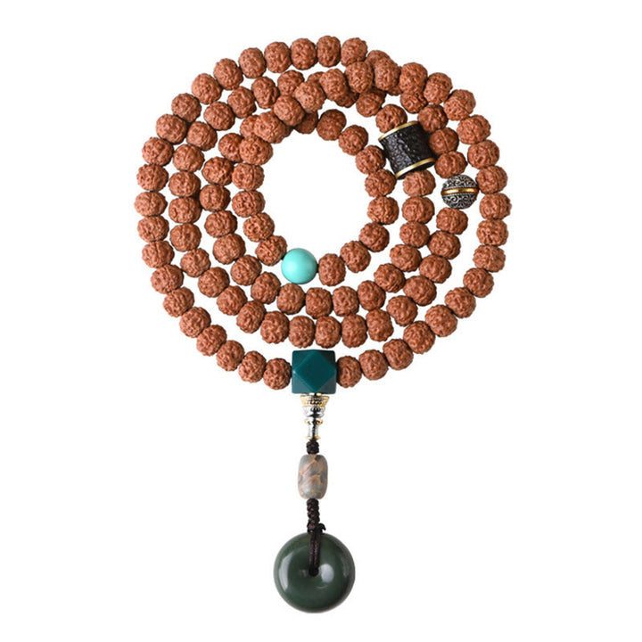 Buda Piedras Semilla de Bodhi Cuenta Dzi de Tres Ojos Amuleto de la Mano de Buda Pulsera de Riqueza