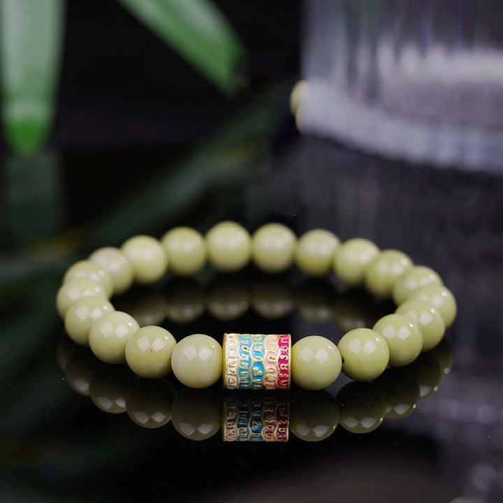 Pulsera de Ágata Natural de Alashan con Piedras de Buda