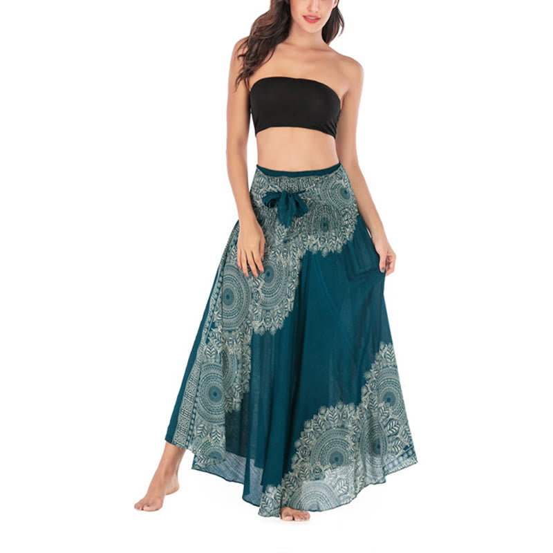 Buddha Stones Dos Estilos Vestido de Playa con Falda Mandala Flor Boho - image 2