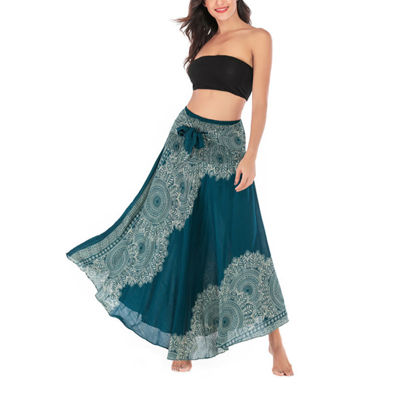 Buddha Stones Dos Estilos Vestido de Playa con Falda Mandala Flor Boho - image 4