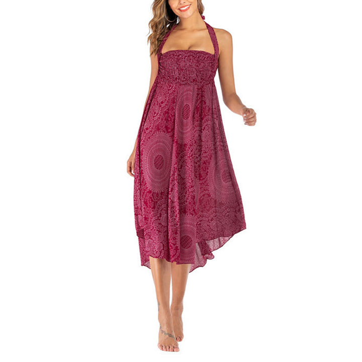 Piedras de Buda Dos Estilos Vestido Falda Flor Rosa de los Vientos Boho - image 28