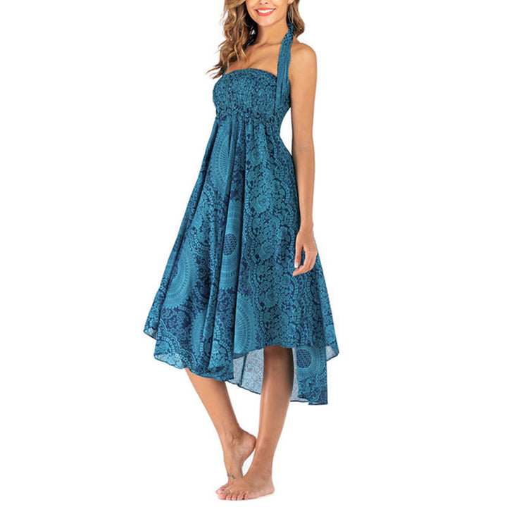 Piedras de Buda Dos Estilos Vestido Falda Flor Rosa de los Vientos Boho - image 15