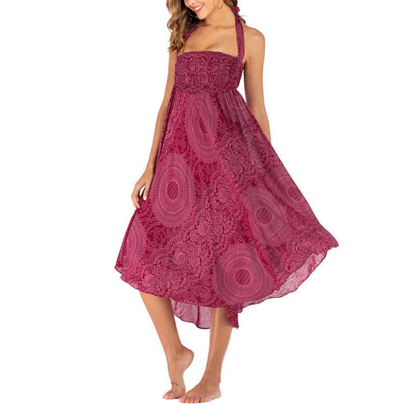 Piedras de Buda Dos Estilos Vestido Falda Flor Rosa de los Vientos Boho - image 24