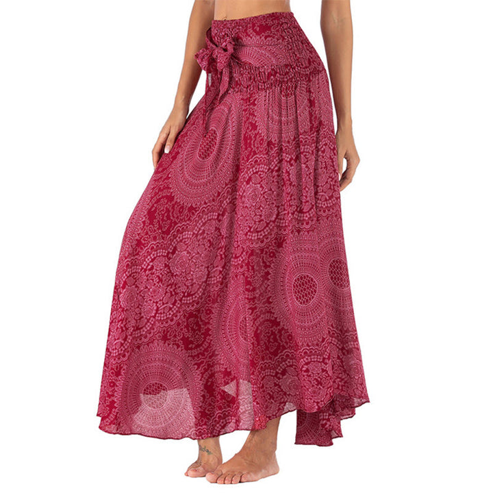 Piedras de Buda Dos Estilos Vestido Falda Flor Rosa de los Vientos Boho - Violeta pálido rojo - US4-12, UK/AU8-16, EU36-44 (F) - image 21
