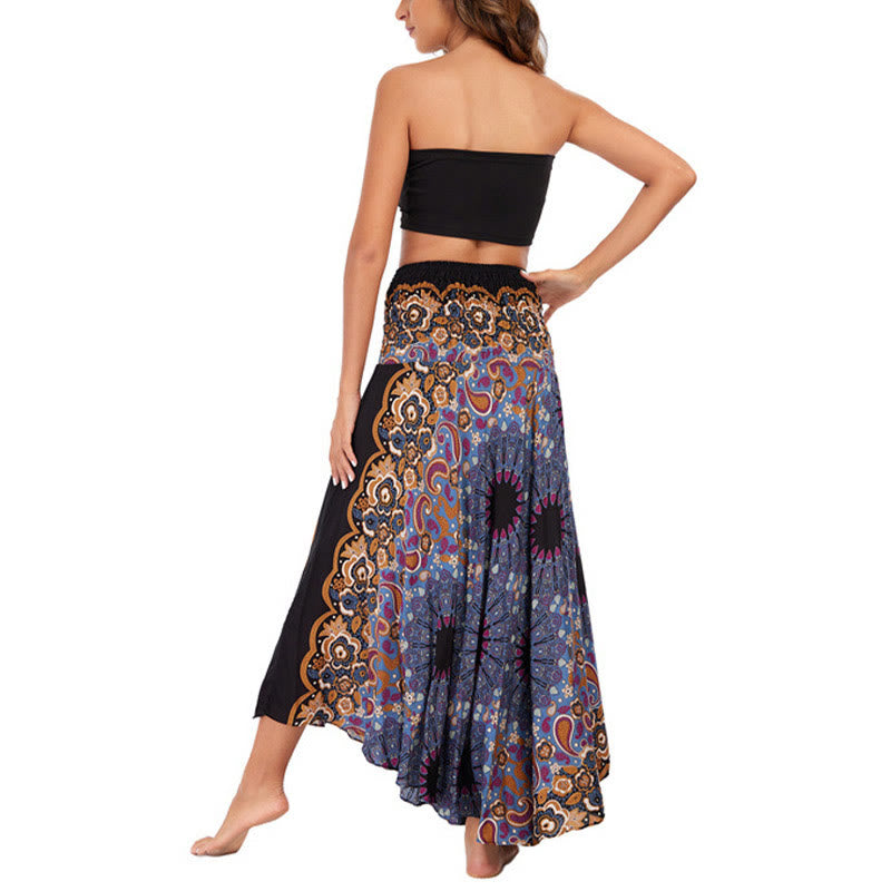 Buddha Stones Dos Estilos Vestido Bohemio Mandala Flor Gota de Agua Vestido con Cordones - image 19