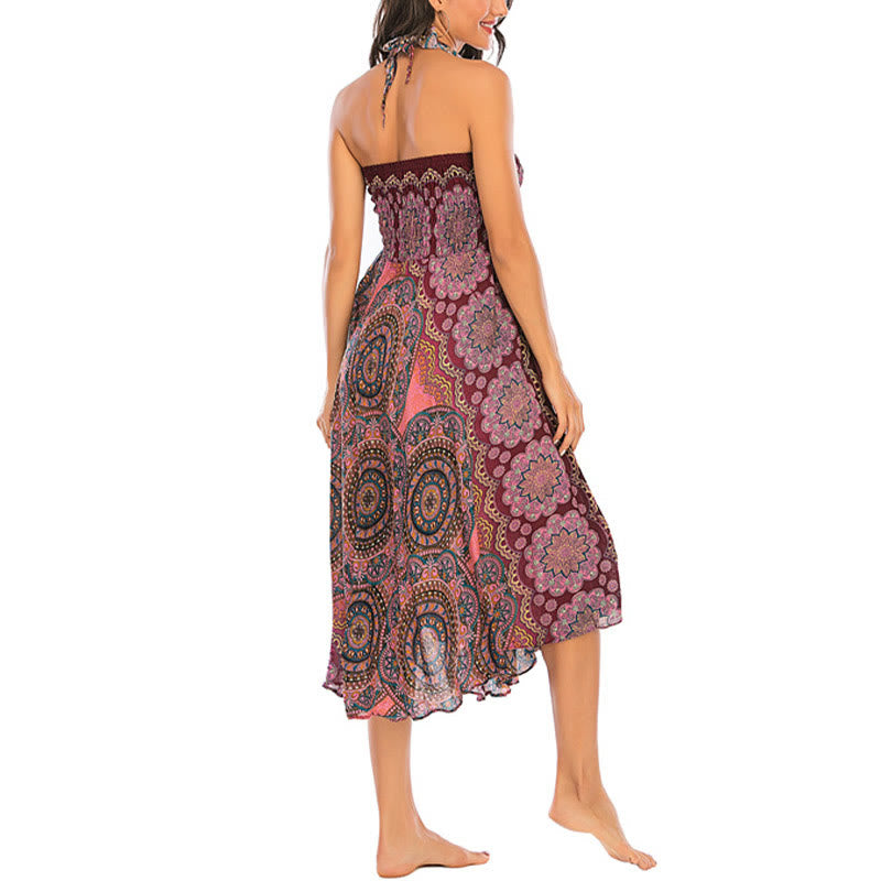 Buddha Stones Dos Estilos Falda con Cordones Estilo Bohemio con Mandala Flor - image 27