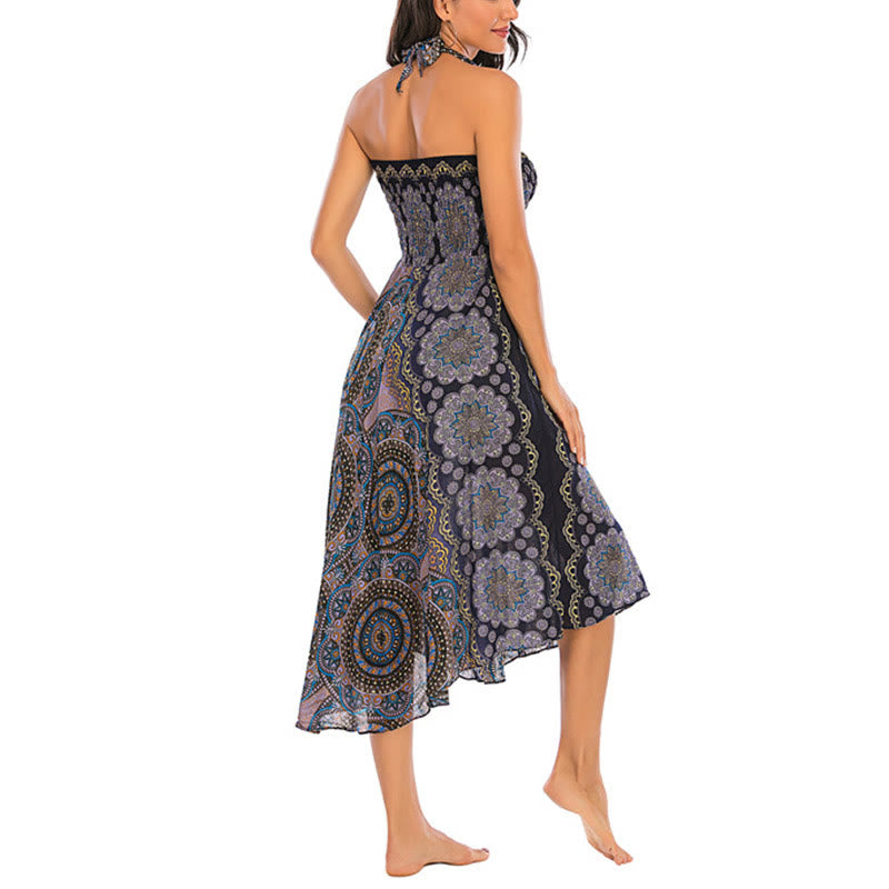 Buddha Stones Dos Estilos Falda con Cordones Estilo Bohemio con Mandala Flor - image 35