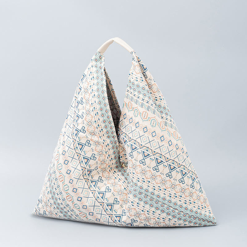 Geometría de Piedras de Buda Tigre Flores Leopardo Rayas Estampado Bolso de Hombro Triángulo Debajo del Brazo